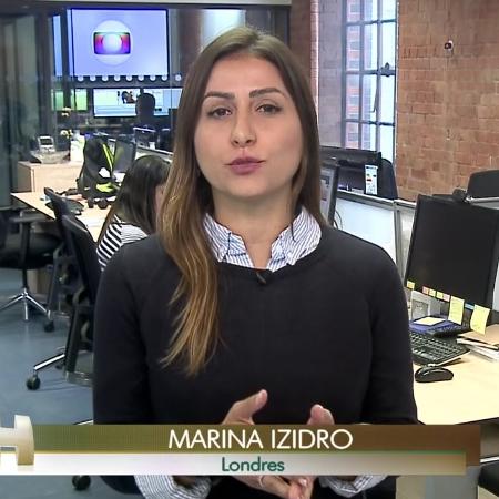 A repórter Marina Izidro, correspondente da Globo em Londres - Reprodução/TV Globo