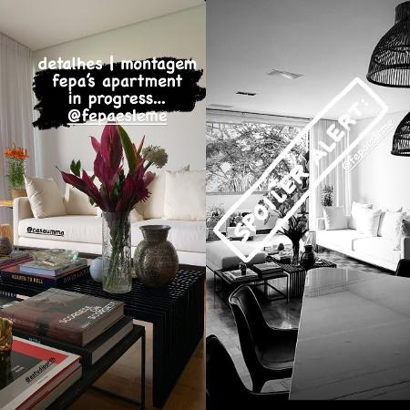 Sala do apartamento de Fernanda Paes Leme em São Paulo - Reprodução - Reprodução