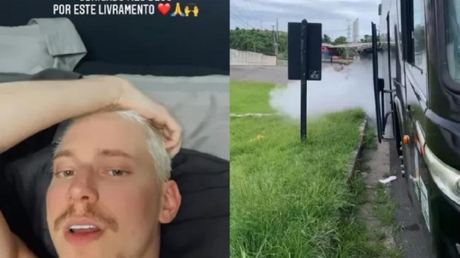 Rapper PK desmaia após vazamento de gás em ônibus - Reprodução: Instagram