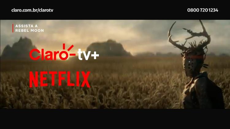 Frame da campanha da Claro com a Netflix: divulgação casada