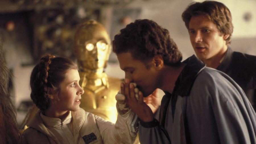 Billy Dee Williams, Harrison Ford e Carrie Fisher em "Star Wars: O Império Contra Ataca" (1980) - Divulgação