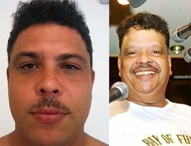 Ronaldo Fenômeno também já teve sua fase bigodudo. O Fenômeno adotou o visual em 2011 e foi comparado com Tim Maia na ocasião - Reprodução