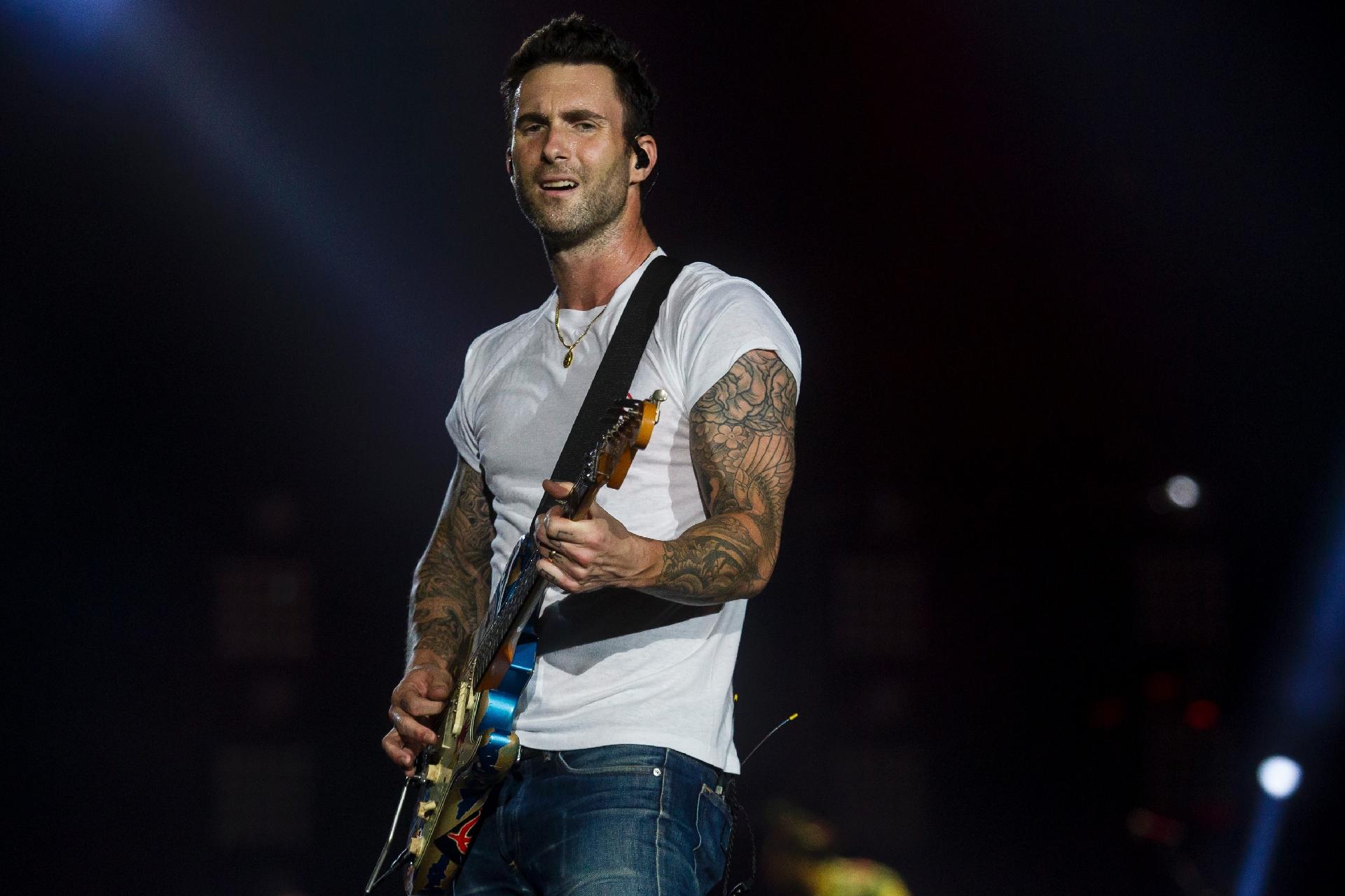 O Maroon 5 fez no sábado o show oficial deles no Rock in Rio, depois de substituir Lady Gaga na sexta-feira - Bruna Prado/UOL