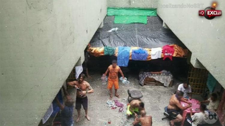 Imagem de Dado Dolabella preso no 33º DP em Pirituba, zona norte de São Paulo - Reprodução/SBT - Reprodução/SBT