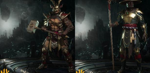 Shao Kahn e Raiden em "Mortal Kombat 11" - Reprodução - Reprodução