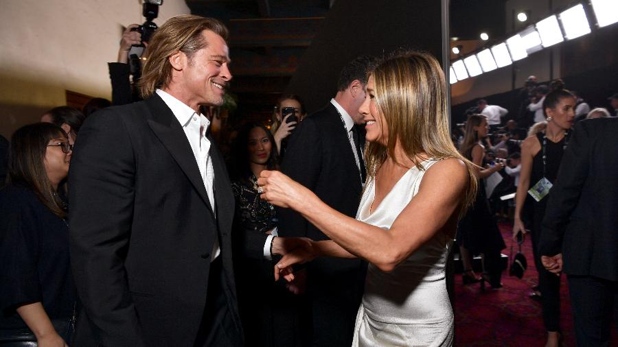 Brad Pitt e Jennifer Aniston se reencontraram no SAG Awards  - Emma McIntyre/Getty Images for Turner