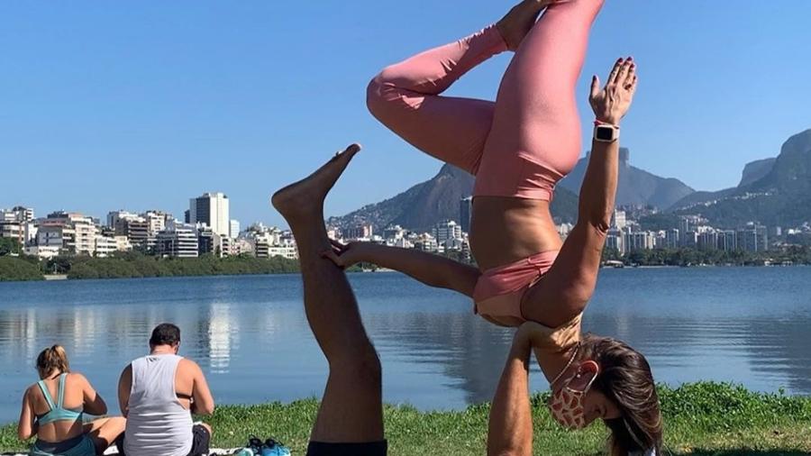 A advogada e professora Mariana Maduro foi alvo de assédio ao praticar ioga na Lagoa Rodrigo de Freitas - Reprodução/Instagram