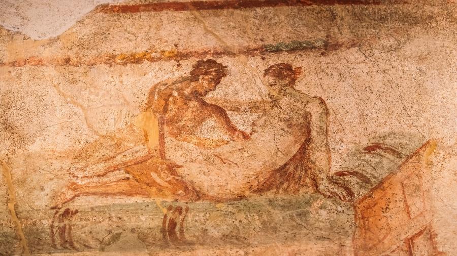 Cena erótica em Pompeia; sexo era visto de forma diferente por povos antigos