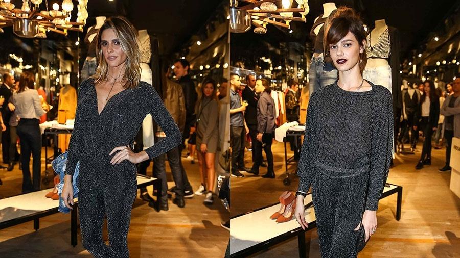 Fernanda Lima e Laura Neiva usam looks parecidíssimos em inauguração de loja em São Paulo - Raphael Castello/AgNews
