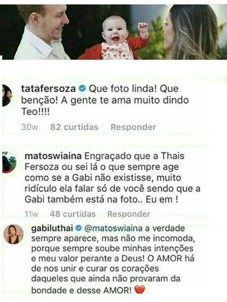 Thais Fersoza  comenta foto de Teo Teló e Gabi Luthai a detona - Reprodução/Instagram - Reprodução/Instagram
