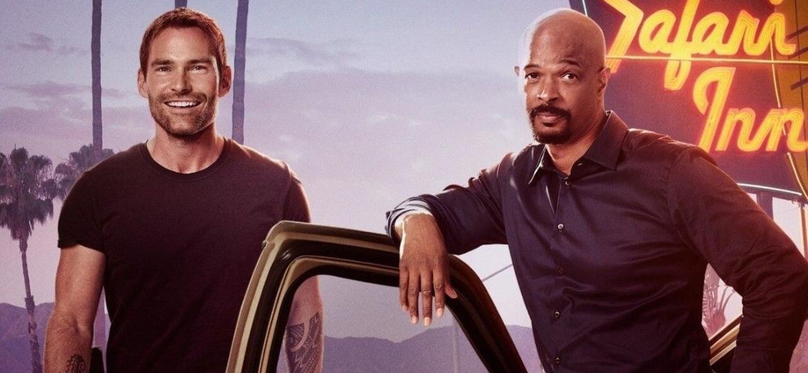 Seann William Scott e Damon Wayans em imagem promocional da terceira temporada de "Máquina Mortífera" - Divulgação