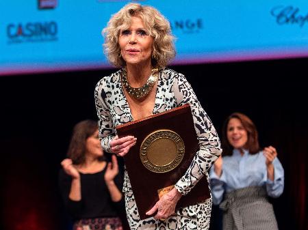 Jane Fonda recebe prêmio Lumière na França - Romain Lafabregue/AFP