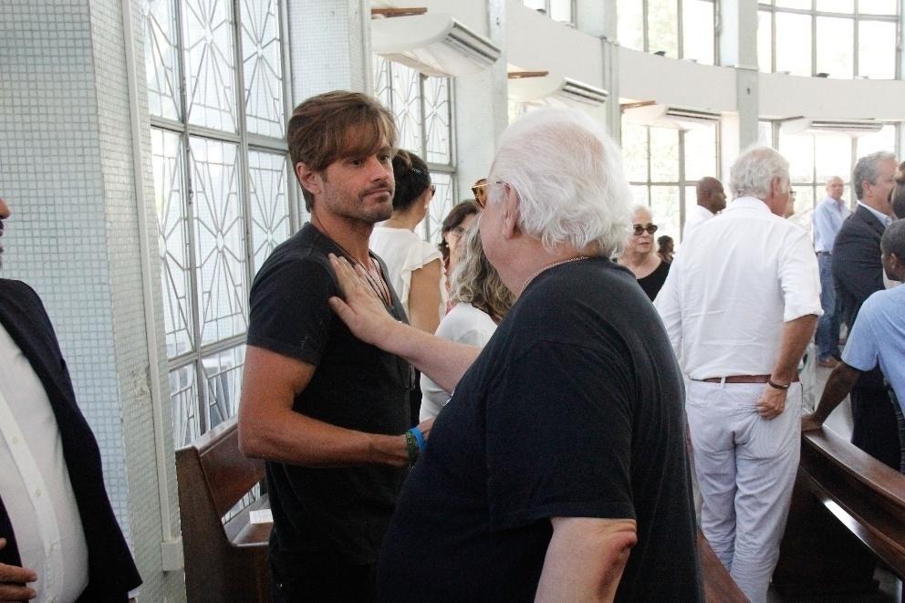 Dado Dolabella foi a velório e missa de corpo presente da socialite Gisella Amaral, na igreja São José, na Lagoa  - Wallace Barbosa/AgNews