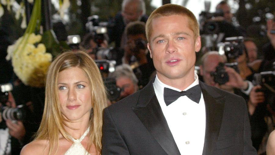 Jennifer Aniston e Brad Pitt em 2004 - Tony Barson/WireImage