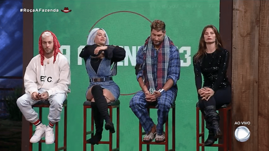 A Fazenda 2021: Gui Araujo, Aline Mineiro, Victor Pecoraro e Dayane Mello estão na quarta roça - Reprodução/PlayPlus