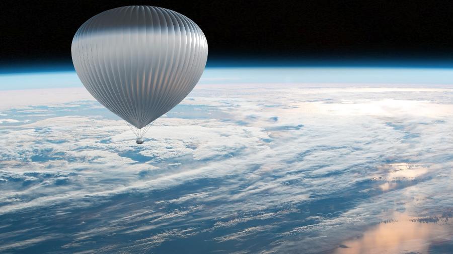 Conceito do balão francês prevê 6 passageiros e dois pilotos na estratosfera - Divulgação