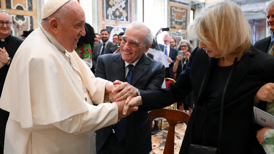 Martin Scorsese se encontra com papa Francisco antes de conferência - Reprodução/Twitter