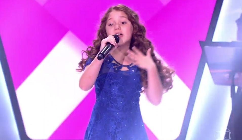the voice kids -Flávia Scanuffo, 10 anos, São José dos Pinhais (SP) - Reprodução/TV Globo
