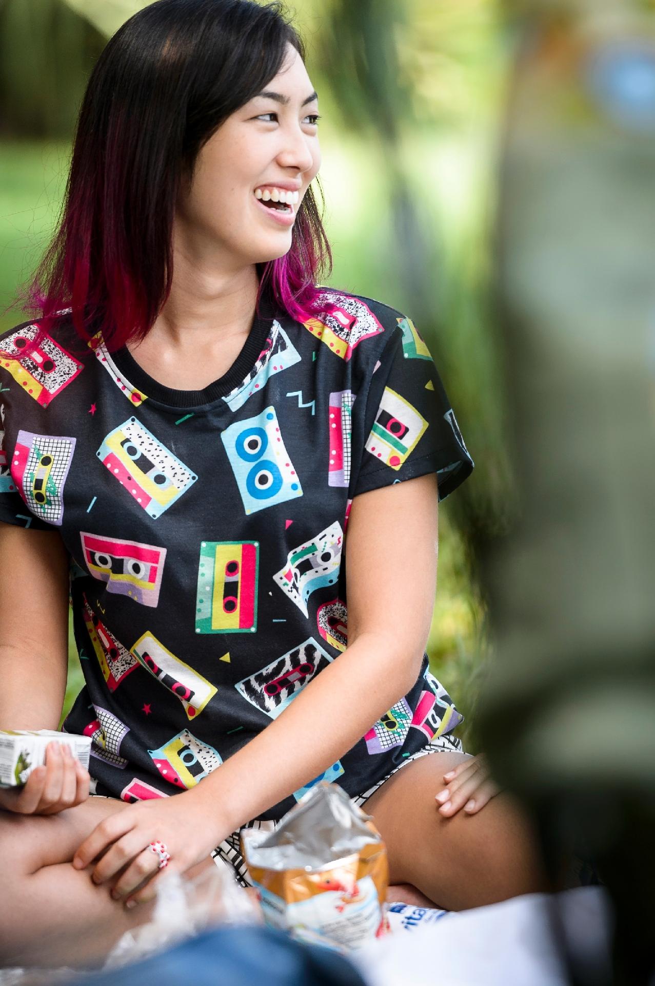 Tina (Ana Hikari) em cena de "Malhação" gravada no Ibirapuera - Ramon Vasconcelos/Globo/Divulgação