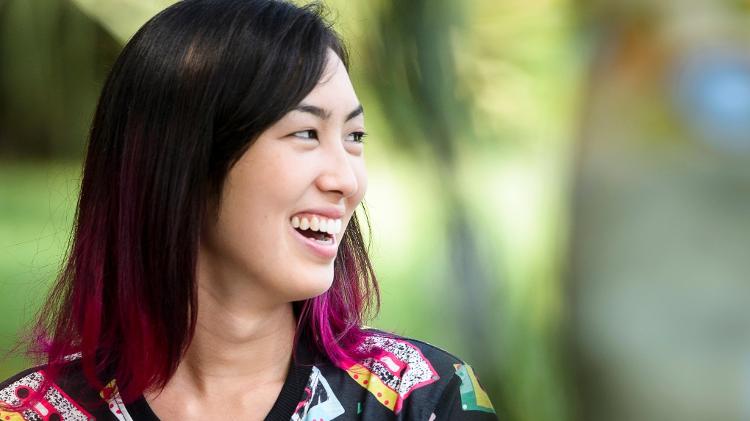 Tina (Ana Hikari) em cena de "Malhação" gravada no Ibirapuera - Ramon Vasconcelos/Globo/Divulgação - Ramon Vasconcelos/Globo/Divulgação