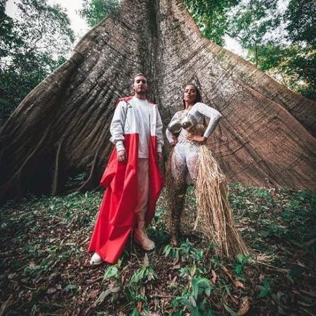 Anitta e Alesso gravam clipe na Amazônia - Reprodução/Instagram/Anitta