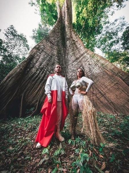 Anitta e Alesso gravam clipe na Amazônia - Reprodução/Instagram/Anitta