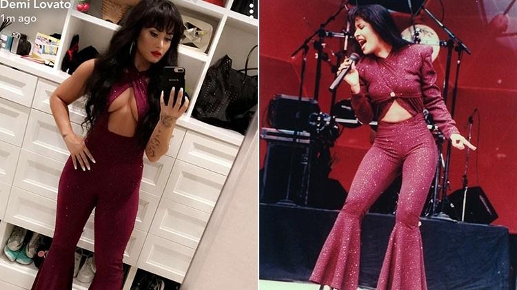 Demi Lovato homenageia a cantora latina Selena, que morreu assassinada em 1995  - Reprodução/Instagram  - Reprodução/Instagram 