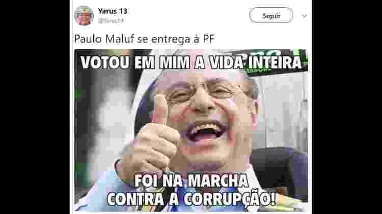 Web comemora a tão esperada prisão de Paulo Maluf - BOL Memes