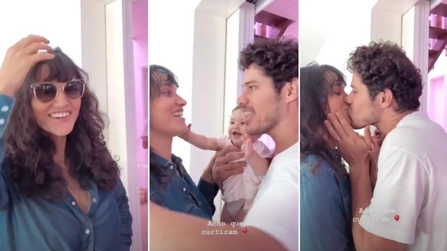 Débora Nascimento muda o visual e mostra reação do marido, José Loreto, e da filha, Bella - Reprodução/Instagram