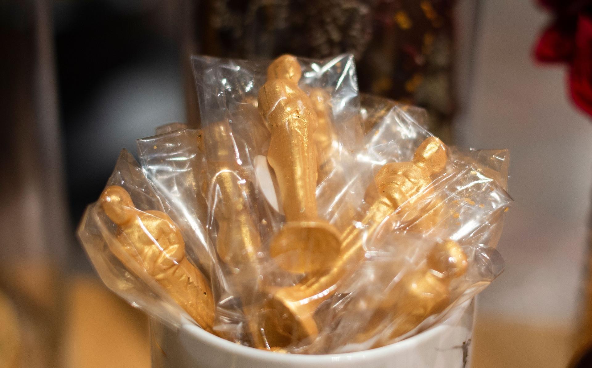 Doces em formato de estatueta do Oscar feitos pelo chefe Kamel Guechida serão servidas no Governors Ball - Valerie Macon/AFP