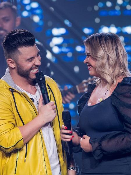 Murilo Huff e a mulher, Marília Mendonça, em gravação de DVD em Goiânia - Flaney/Divulgação - Flaney/Divulgação