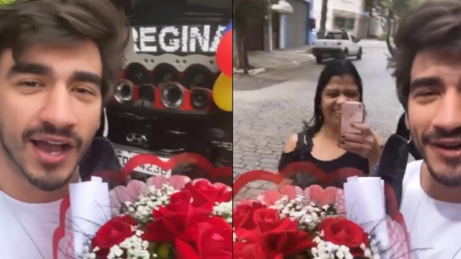 Guilherme Napolitano, ex-BBB 20, ganha homenagem de fãs em frente de casa - Reprodução/Instagram