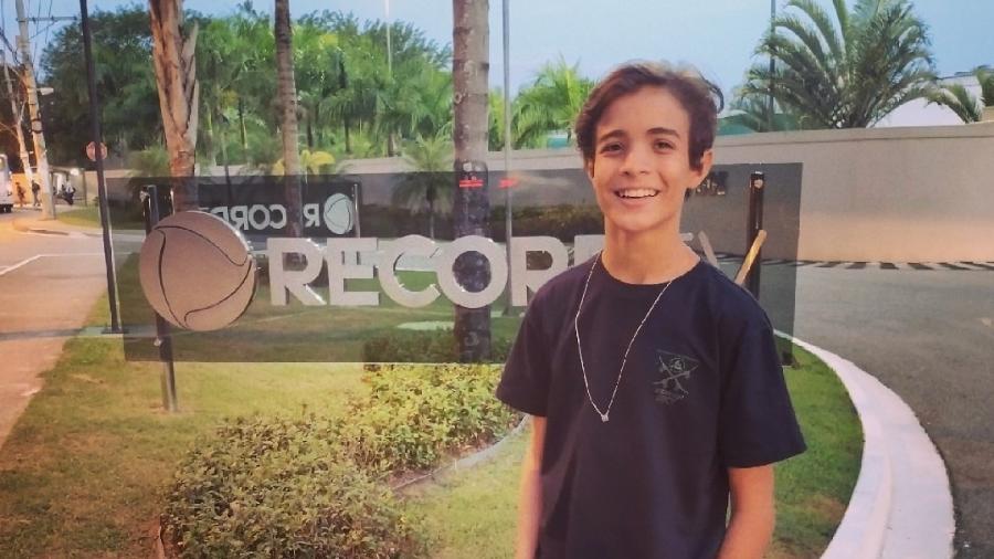 O ator Allexandre Colman, de 13 anos, no ar em "Gênesis", da Record - Reprodução/Instagram