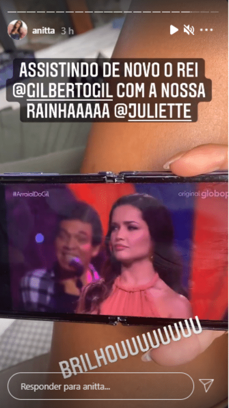 Story de Anitta - Reprodução/Instagram - Reprodução/Instagram