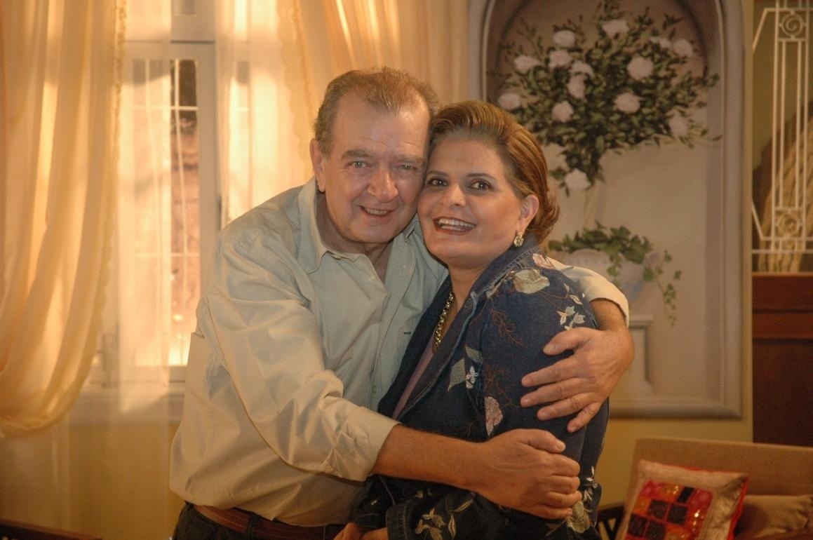 2008 - Umberto Magnani com Jussara Freire em "Chamas da Vida", da Record - Divulgação/Record