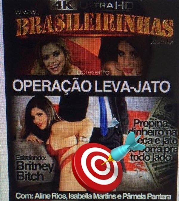 Nem mesmo a maior operação contra a corrupção no Brasil, a Lava-Jato, saiu ilesa da zoeira no ambiente pornô - "Leva-Jato" - Reprodução/Arte UOL