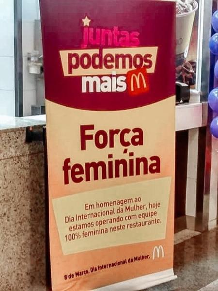 Ação do McDonald"s no Dia Internacional da Mulher desagrada - Reprodução