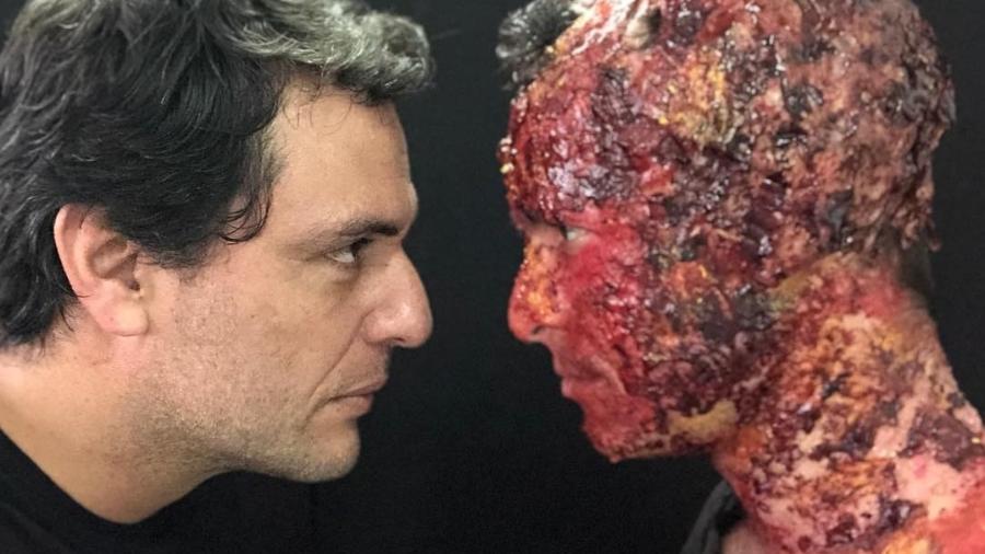 Rodrigo Lombardi grava com Rainer Cadete segunda temporada de "Carcereiros" - Reprodução/Instagram