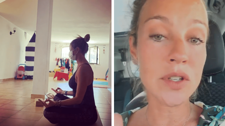Questionada por seguidores, atriz explicou que apenas professora de yoga continuará usando o acessório durante aulas - Reprodução/Instagram/@luapio