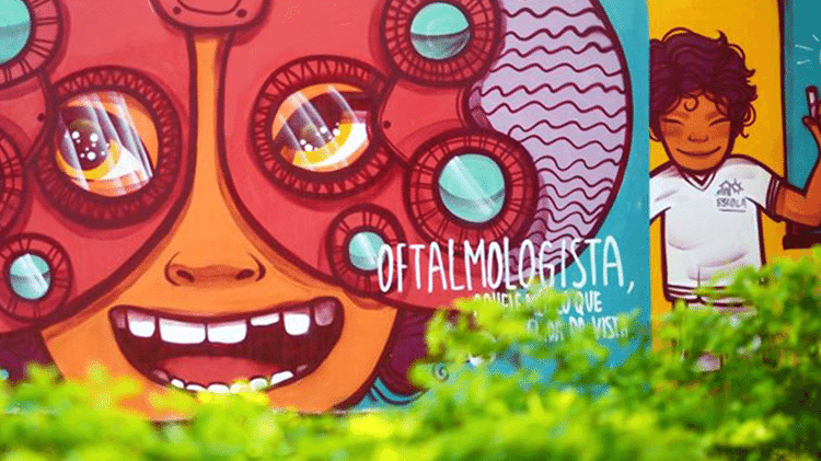 Mural do livro de rua "O Menino Invisível", em Brasília - Divulgação - Divulgação