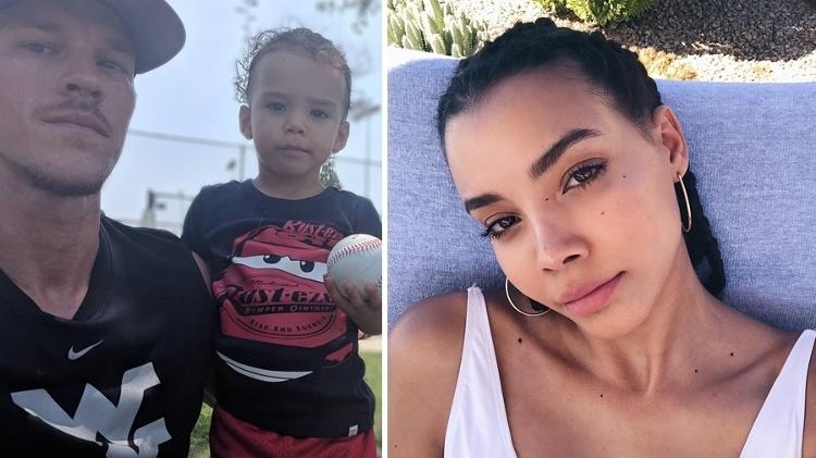 Ryan Dorsey com o filho e Nickayla Rivera, irmã de Naya Rivera - Reprodução/Instagram - Reprodução/Instagram