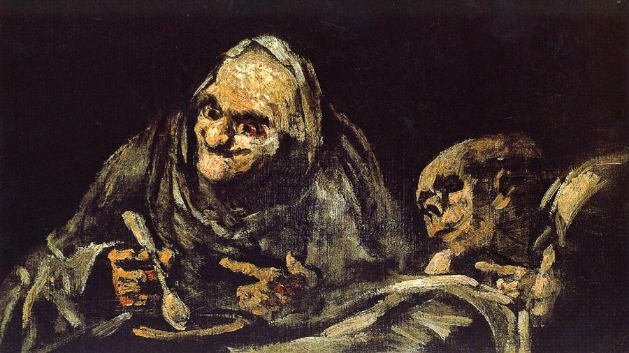Dois Velhos Tomando Sopa - Goya