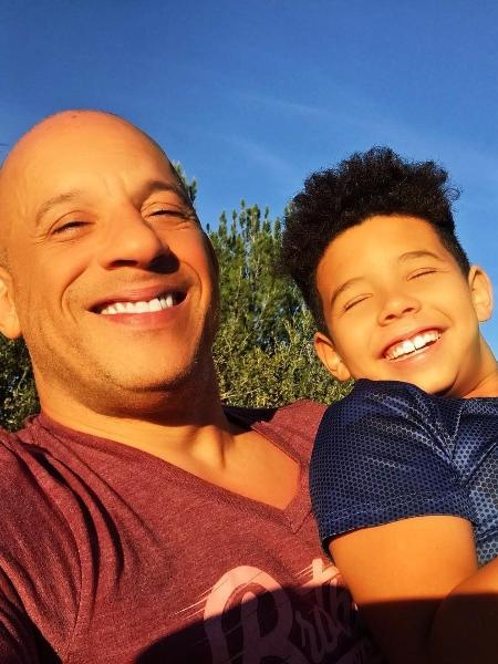 Vin Diesel e o filho, Vincent, que vai interpretar jovem Dom em "Velozes e Furiosos 9" - Reprodução/Instagram
