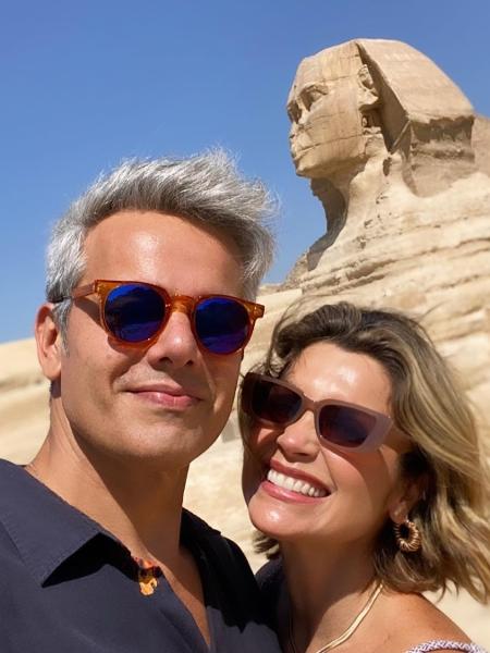 Flávia Alessandra e Otaviano Costa posam no Egito - Reprodução / Instagram