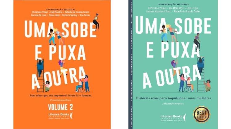 Livros Uma Sobe e Puxa as Outras, volumes 1 e 2 - Divulgação - Divulgação