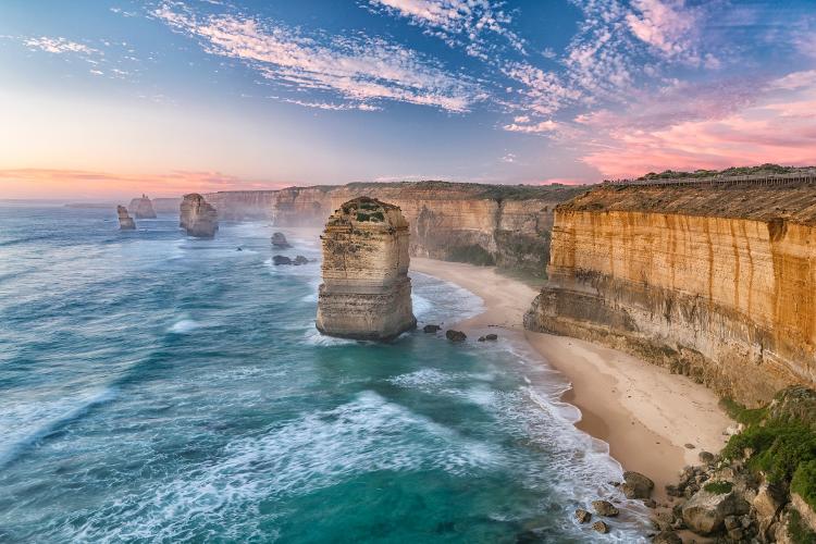 A formação conhecida como "Os Doze Apóstolos", em Vitória, na Austrália