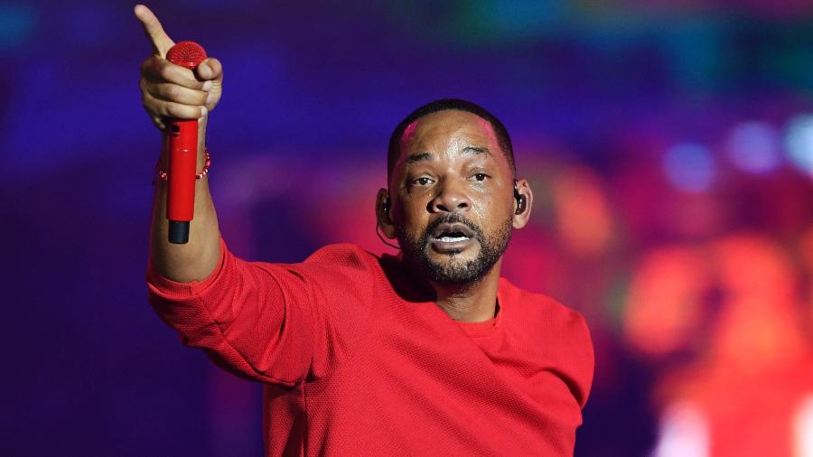 19.set.2024 - Will Smith se apresenta no Palco Sunset do quarto dia de Rock in Rio - Daniel Ramalho/AFP