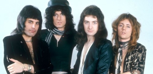 O Queen nos anos 1970 (da esquerda para a direita): Freddie Mercury, Brian May, John Deacon e Roger Taylor - BBC