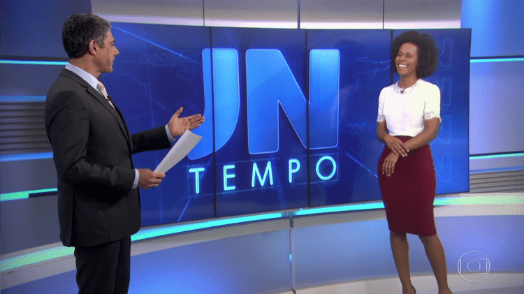 William Bonner chama Maju de "Malu" e imita Cebolinha no "Jornal Nacional" - Reprodução/TV Globo - Reprodução/TV Globo