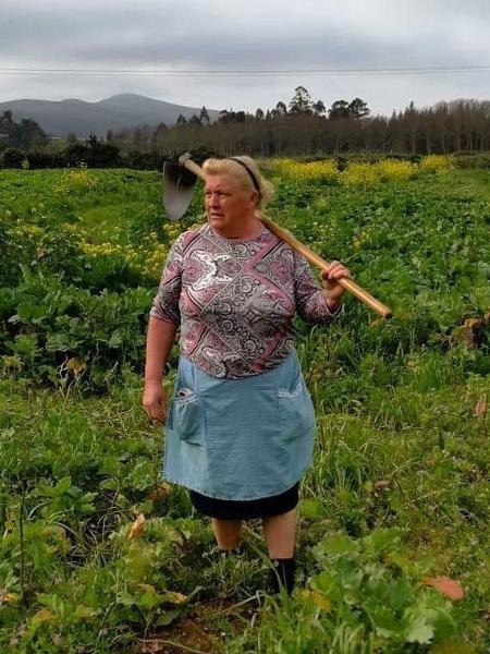 Dolores Leis Antelo, a trabalhadora rural espanhola que é tida como sósia de Donald Trump - Reprodução/Twitter